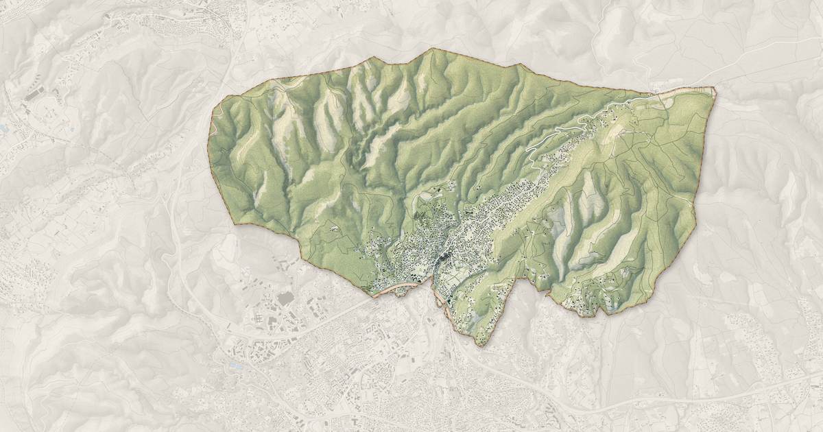 Portrait cartographique de Ceyreste : relief, eau, forêts, bâti et voies, calculés à partir des données de l'IGN