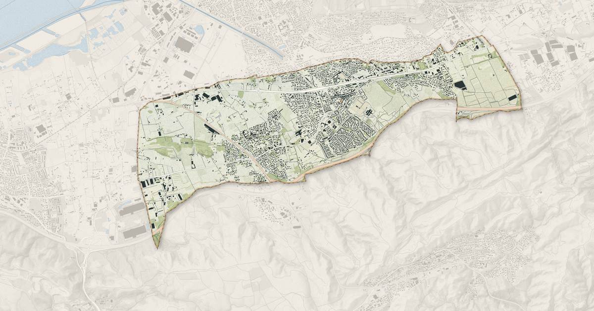 Portrait cartographique de Gignac-la-Nerthe : relief, eau, forêts, bâti et voies, calculés à partir des données de l'IGN