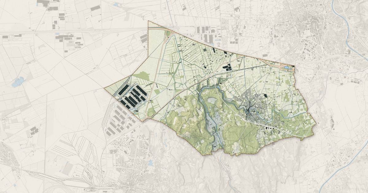 Portrait cartographique de Grans : relief, eau, forêts, bâti et voies, calculés à partir des données de l'IGN