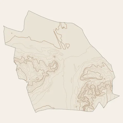 Lamanon : courbes de niveau