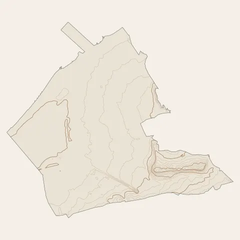 Marignane : courbes de niveau