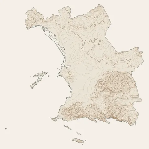 Marseille : courbes de niveau
