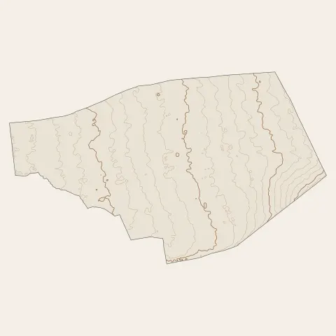 Mollégès : courbes de niveau