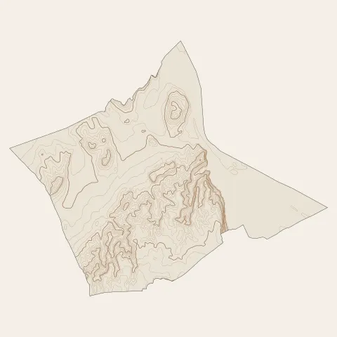Orgon : courbes de niveau
