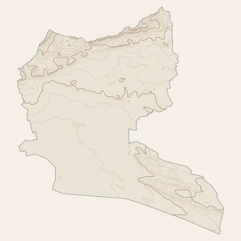Pélissanne : courbes de niveau