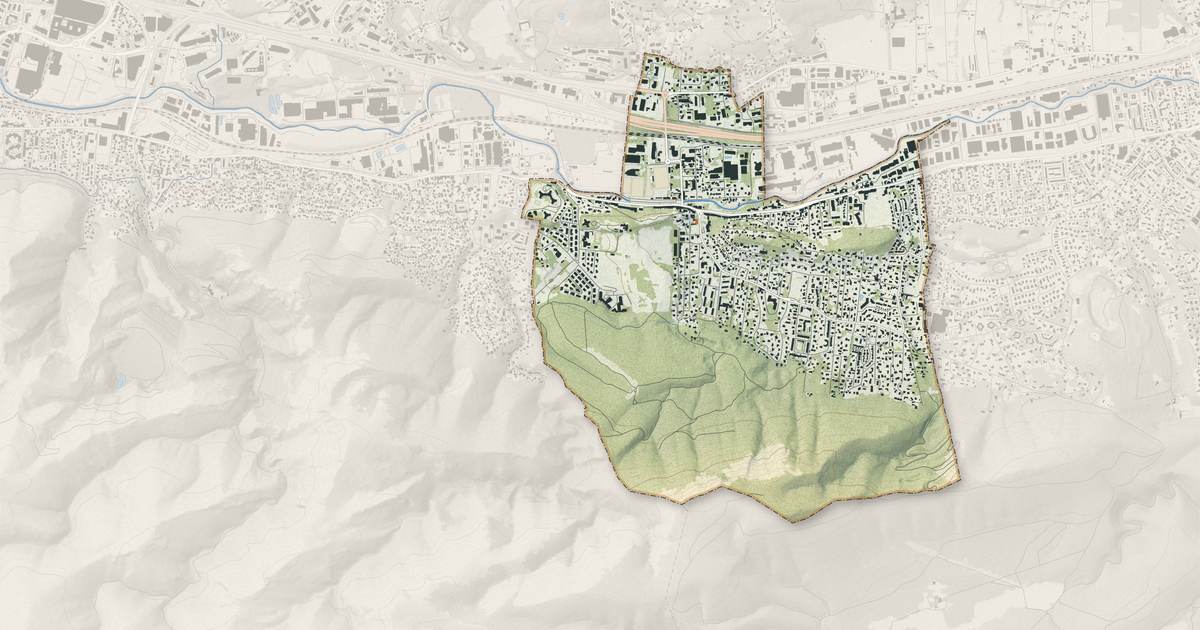 Portrait cartographique de La Penne-sur-Huveaune : relief, eau, forêts, bâti et voies, calculés à partir des données de l'IGN