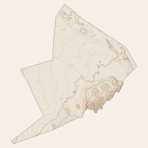 Plan-d'Orgon : courbes de niveau