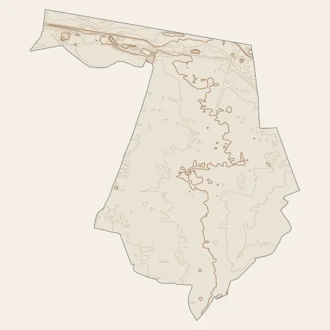 Rognonas : courbes de niveau