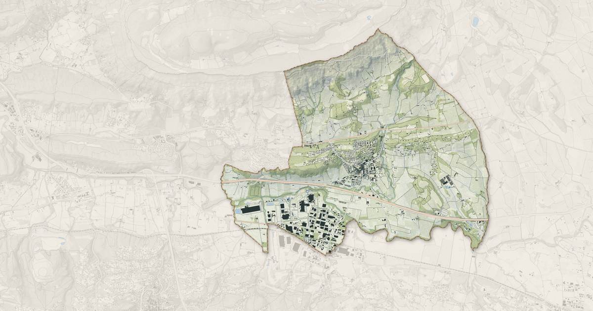 Portrait cartographique de Rousset : relief, eau, forêts, bâti et voies, calculés à partir des données de l'IGN