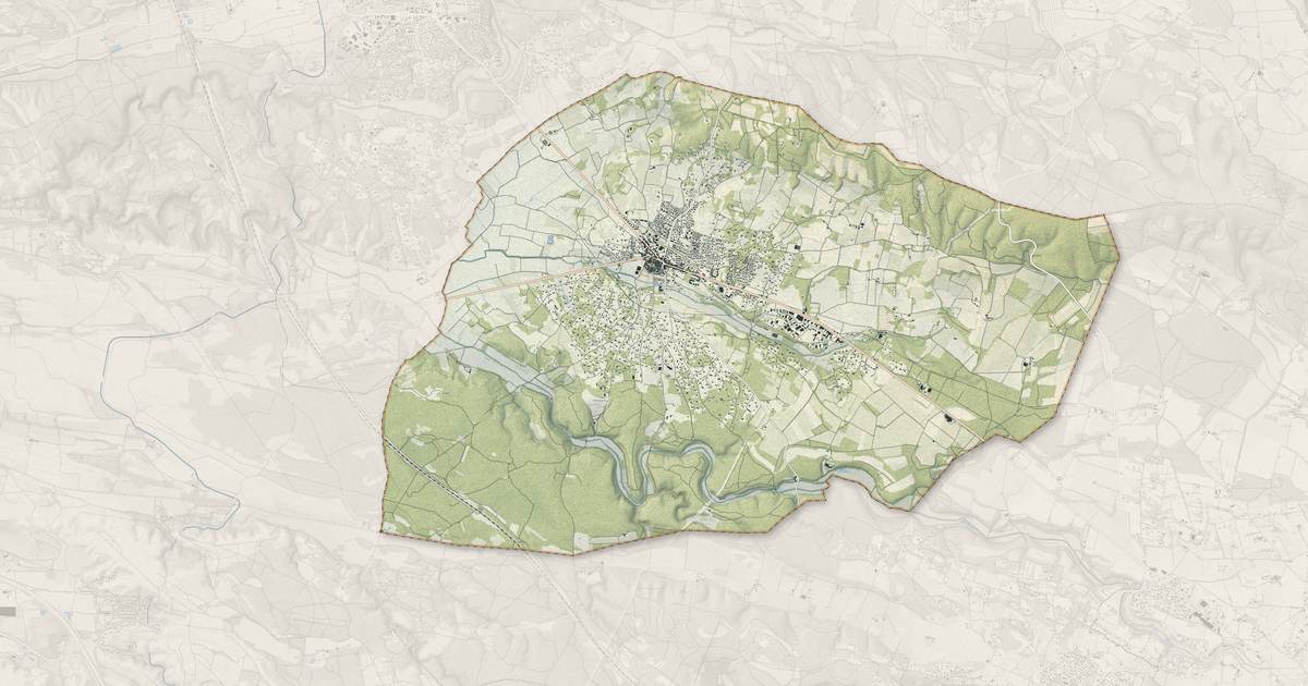 Portrait cartographique de Saint-Cannat : relief, eau, forêts, bâti et voies, calculés à partir des données de l'IGN