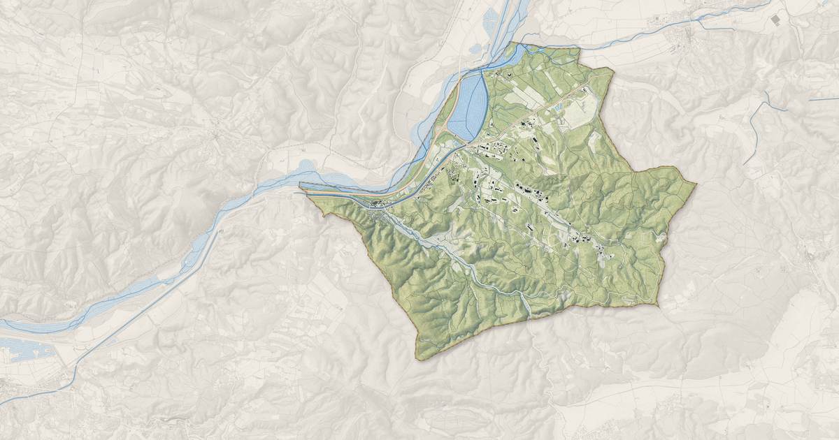 Portrait cartographique de Saint-Paul-lès-Durance : relief, eau, forêts, bâti et voies, calculés à partir des données de l'IGN