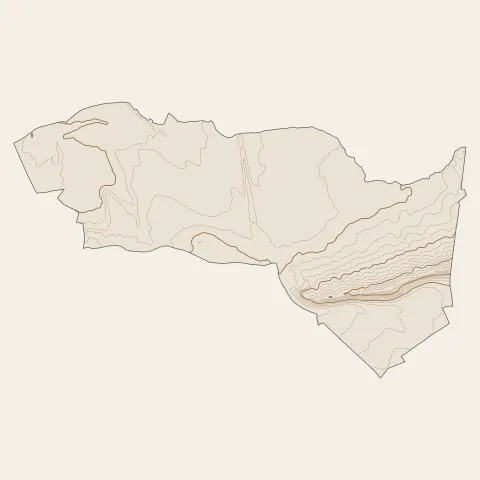 Saint-Victoret : courbes de niveau