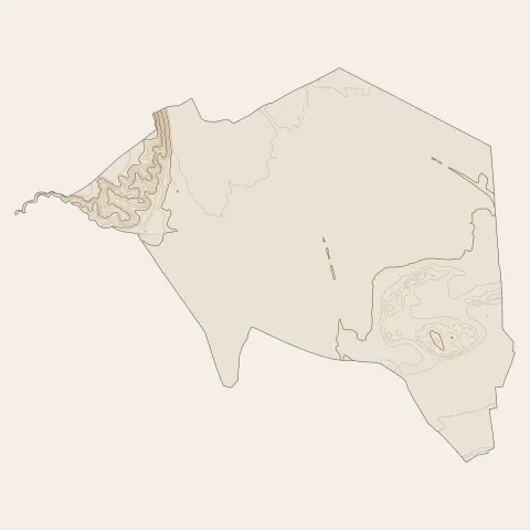 Sénas : courbes de niveau