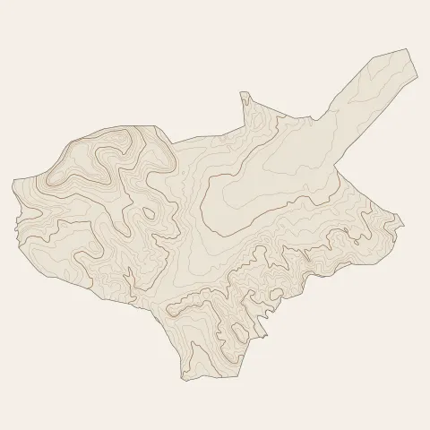 Vernègues : courbes de niveau