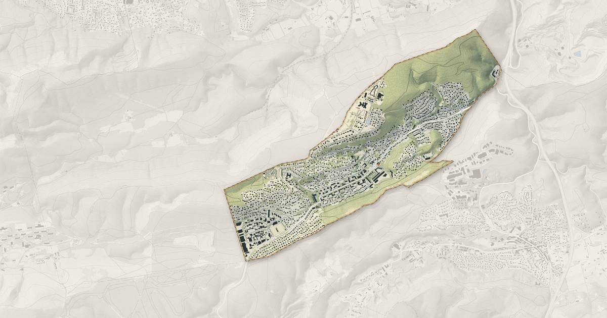 Portrait cartographique de Carnoux-en-Provence : relief, eau, forêts, bâti et voies, calculés à partir des données de l'IGN