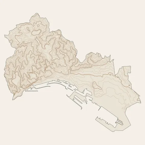 Marseille 16e Arrondissement : courbes de niveau