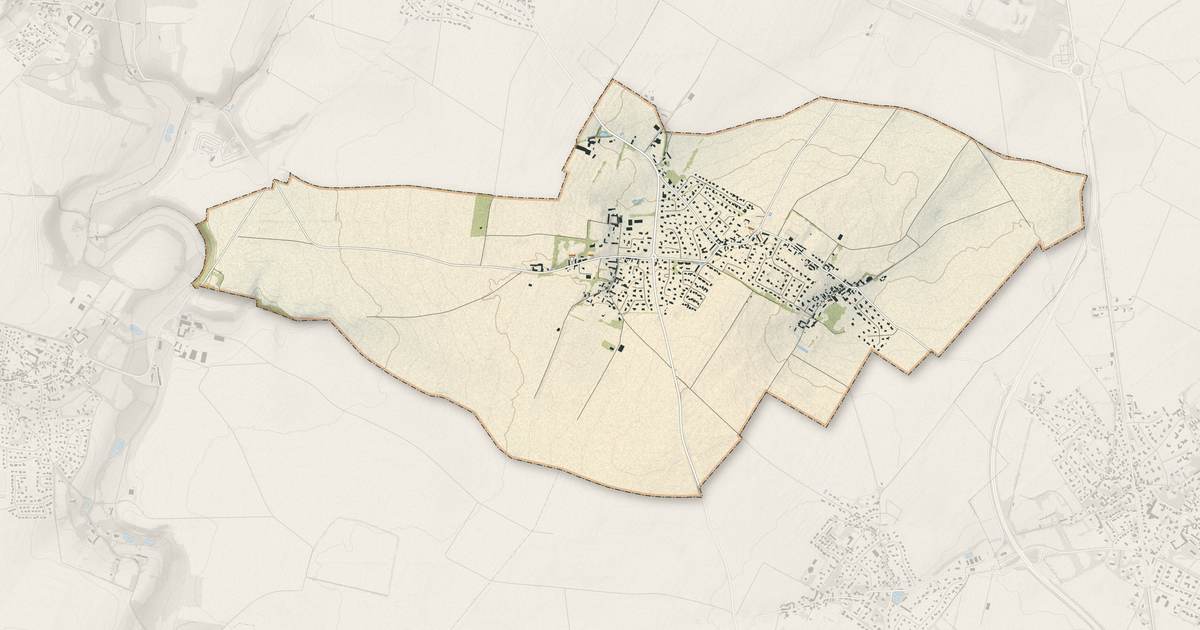Portrait cartographique de Colomby-Anguerny : relief, eau, forêts, bâti et voies, calculés à partir des données de l'IGN