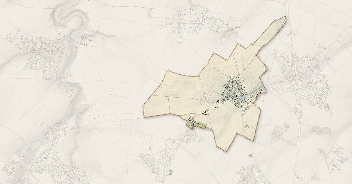 Portrait cartographique de Anisy : relief, eau, forêts, bâti et voies, calculés à partir des données de l'IGN