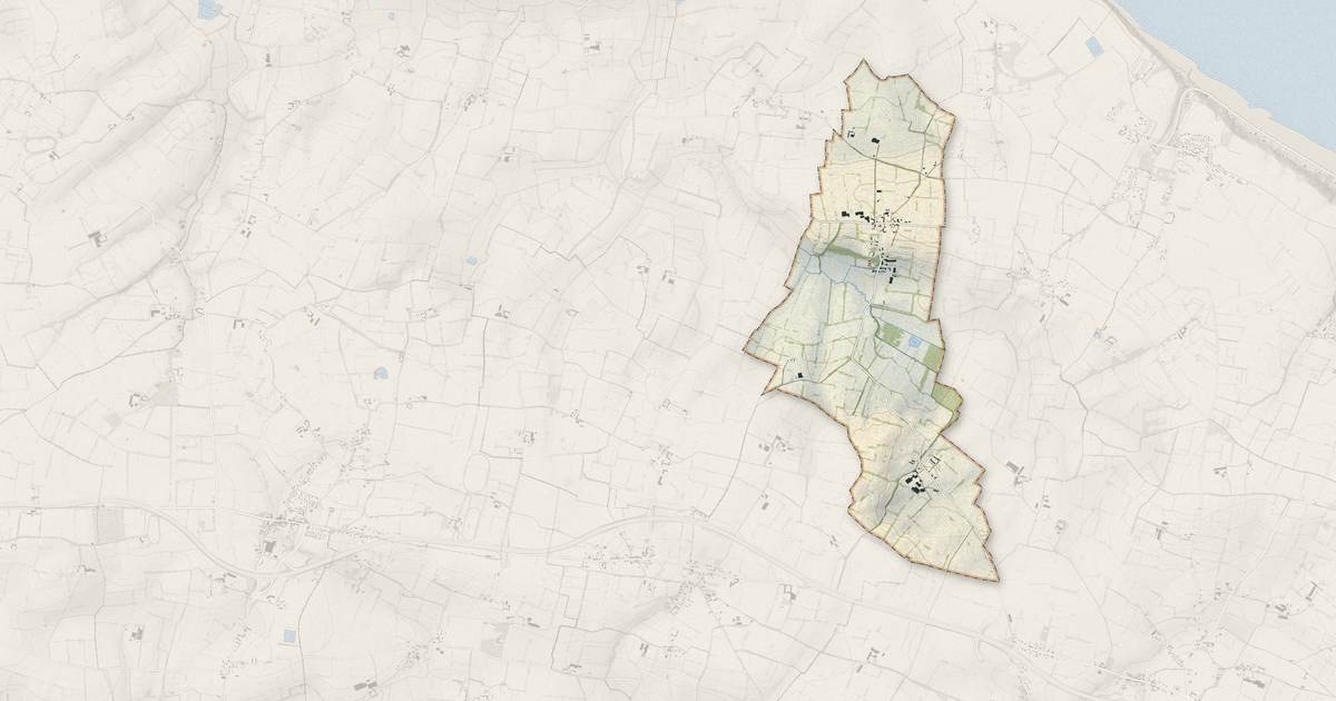 Portrait cartographique de Asnières-en-Bessin : relief, eau, forêts, bâti et voies, calculés à partir des données de l'IGN