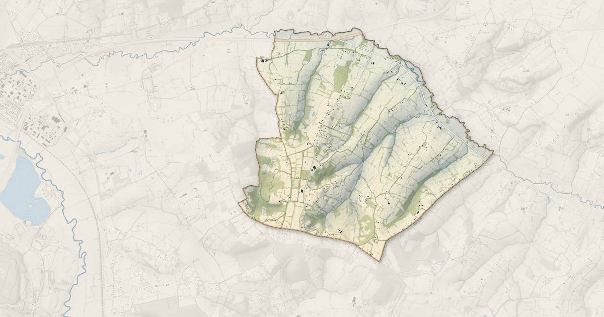Portrait cartographique de Les Authieux-sur-Calonne : relief, eau, forêts, bâti et voies, calculés à partir des données de l'IGN