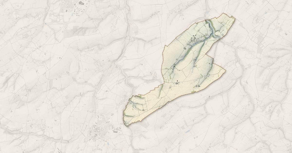 Portrait cartographique de Malherbe-sur-Ajon : relief, eau, forêts, bâti et voies, calculés à partir des données de l'IGN