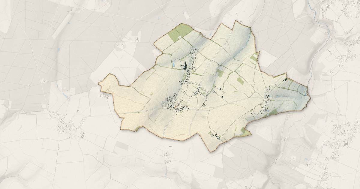 Portrait cartographique de Barbery : relief, eau, forêts, bâti et voies, calculés à partir des données de l'IGN