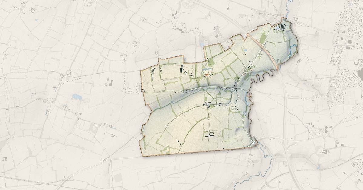 Portrait cartographique de Barbeville : relief, eau, forêts, bâti et voies, calculés à partir des données de l'IGN