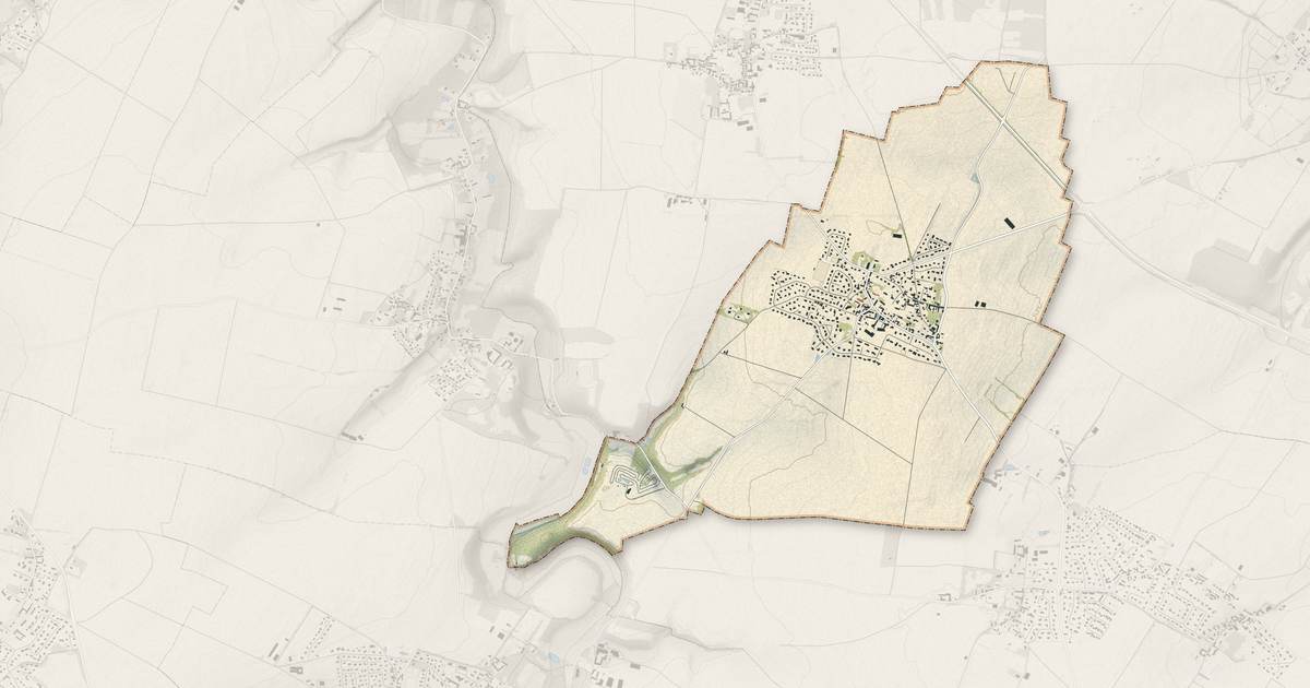 Portrait cartographique de Basly : relief, eau, forêts, bâti et voies, calculés à partir des données de l'IGN