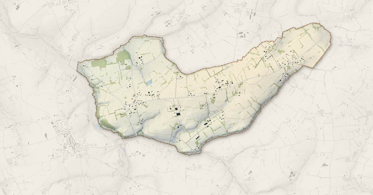 Portrait cartographique de Beaumesnil : relief, eau, forêts, bâti et voies, calculés à partir des données de l'IGN
