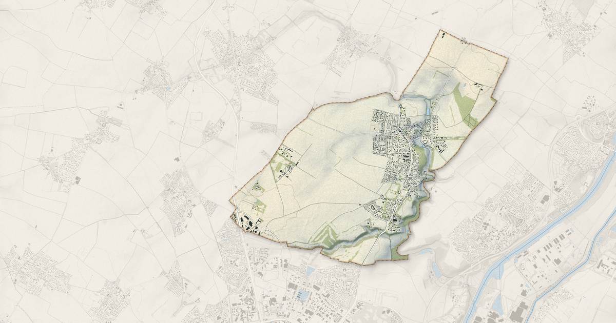 Portrait cartographique de Biéville-Beuville : relief, eau, forêts, bâti et voies, calculés à partir des données de l'IGN