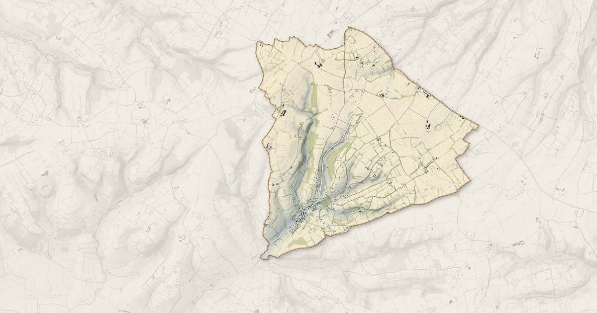 Portrait cartographique de Bonnebosq : relief, eau, forêts, bâti et voies, calculés à partir des données de l'IGN