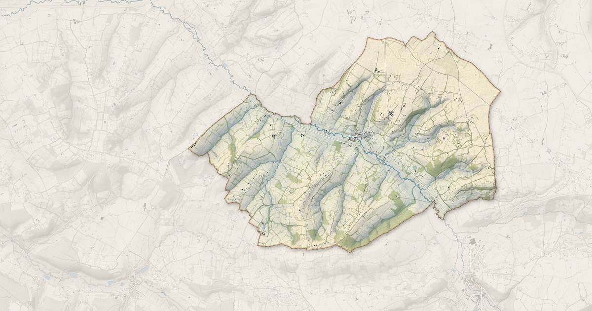 Portrait cartographique de Bonneville-la-Louvet : relief, eau, forêts, bâti et voies, calculés à partir des données de l'IGN