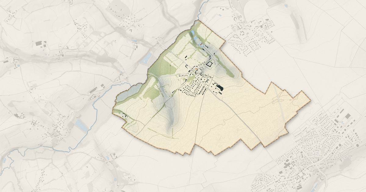 Portrait cartographique de Bougy : relief, eau, forêts, bâti et voies, calculés à partir des données de l'IGN