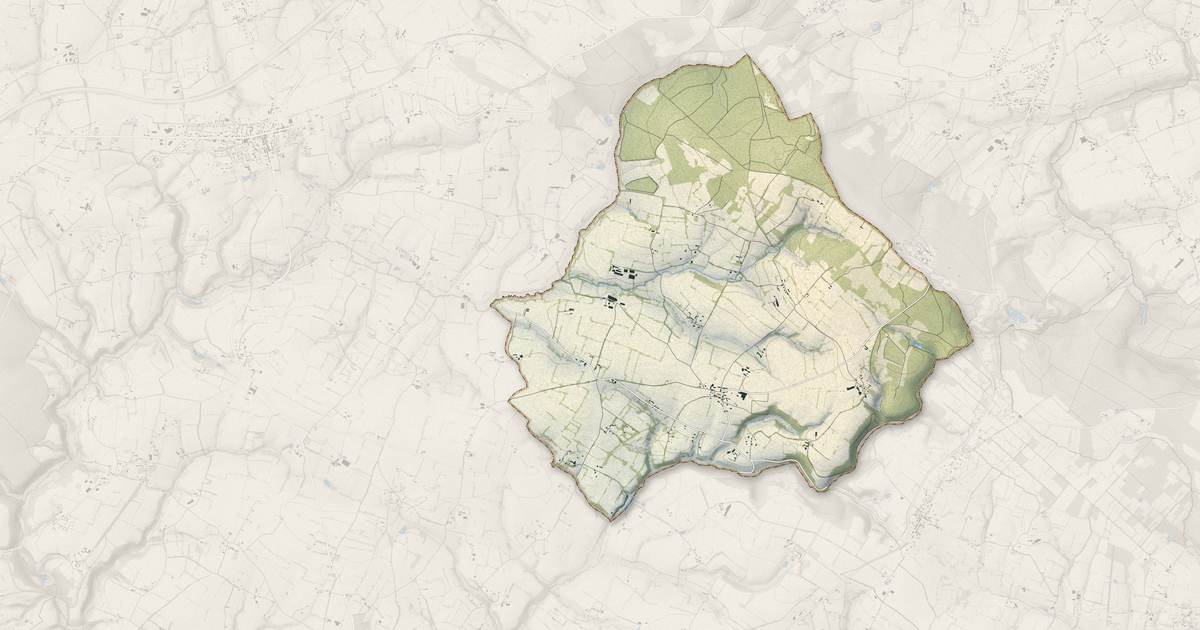 Portrait cartographique de Brémoy : relief, eau, forêts, bâti et voies, calculés à partir des données de l'IGN