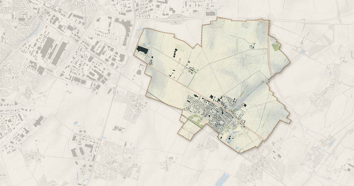 Portrait cartographique de Cagny : relief, eau, forêts, bâti et voies, calculés à partir des données de l'IGN