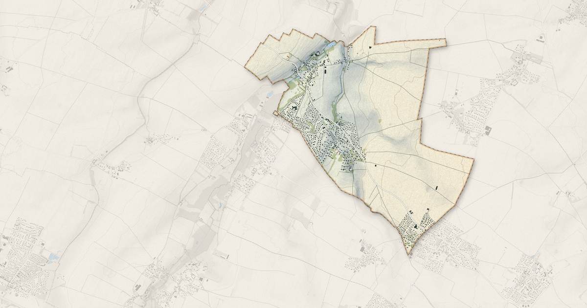 Portrait cartographique de Cairon : relief, eau, forêts, bâti et voies, calculés à partir des données de l'IGN