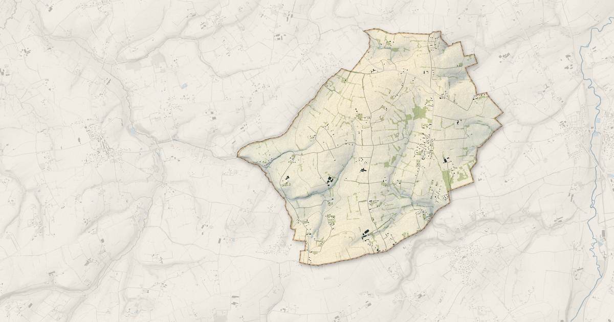 Portrait cartographique de Campagnolles : relief, eau, forêts, bâti et voies, calculés à partir des données de l'IGN