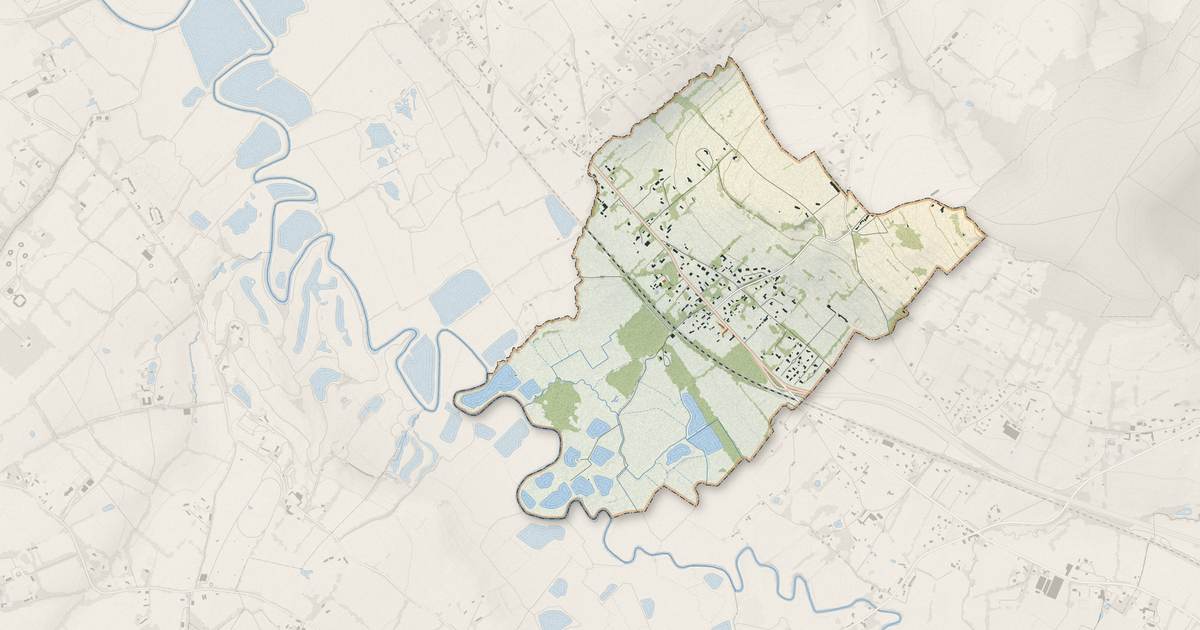 Portrait cartographique de Canapville : relief, eau, forêts, bâti et voies, calculés à partir des données de l'IGN