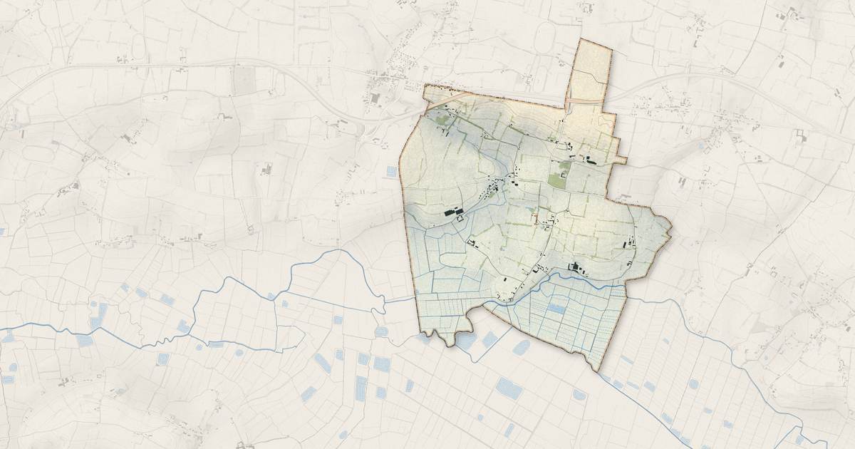 Portrait cartographique de Canchy : relief, eau, forêts, bâti et voies, calculés à partir des données de l'IGN