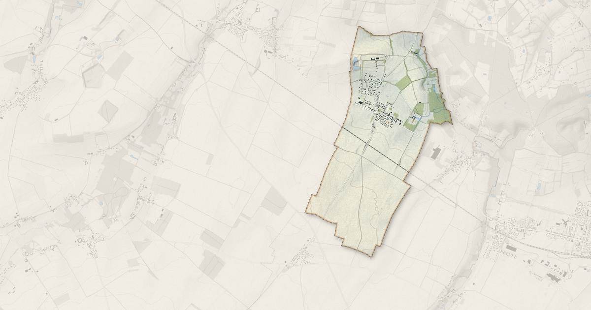 Portrait cartographique de Cesny-aux-Vignes : relief, eau, forêts, bâti et voies, calculés à partir des données de l'IGN
