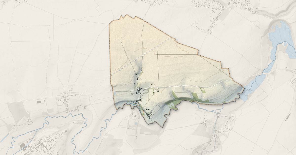 Portrait cartographique de Colombiers-sur-Seulles : relief, eau, forêts, bâti et voies, calculés à partir des données de l'IGN