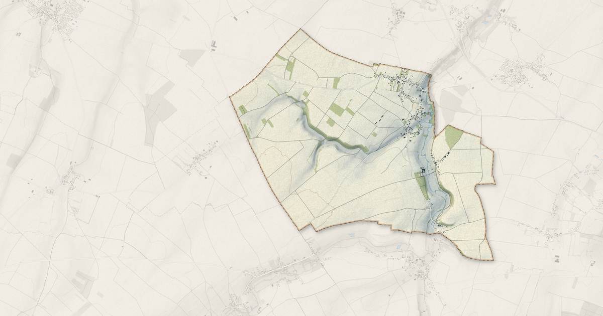 Portrait cartographique de Condé-sur-Ifs : relief, eau, forêts, bâti et voies, calculés à partir des données de l'IGN