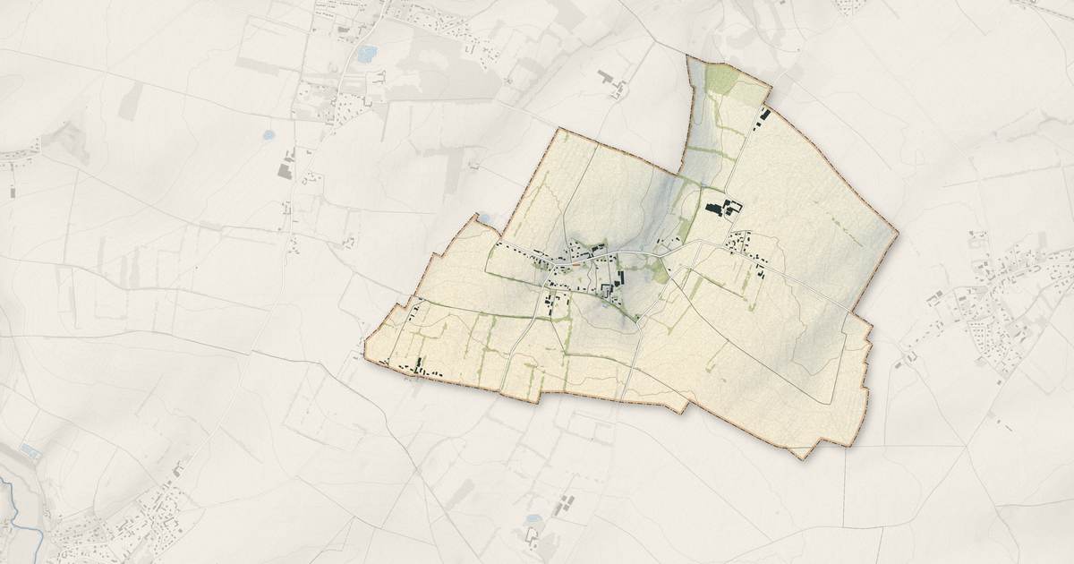 Portrait cartographique de Cristot : relief, eau, forêts, bâti et voies, calculés à partir des données de l'IGN
