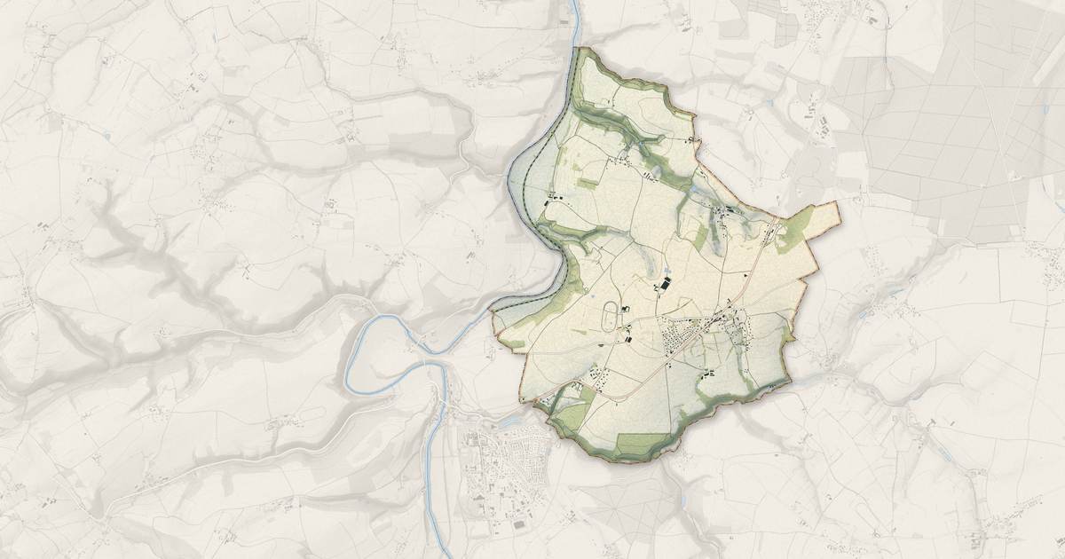 Portrait cartographique de Croisilles : relief, eau, forêts, bâti et voies, calculés à partir des données de l'IGN