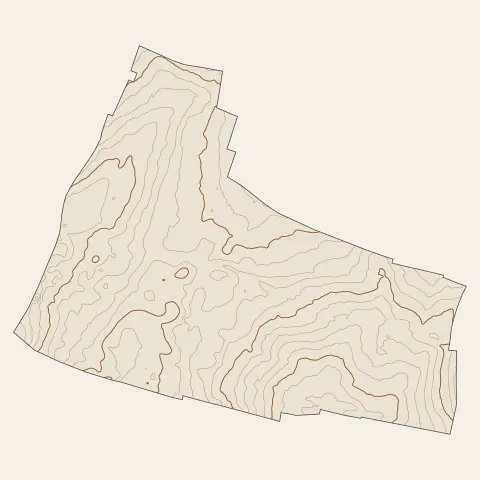 Cuverville : courbes de niveau