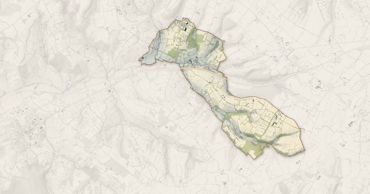 Portrait cartographique de Danestal : relief, eau, forêts, bâti et voies, calculés à partir des données de l'IGN