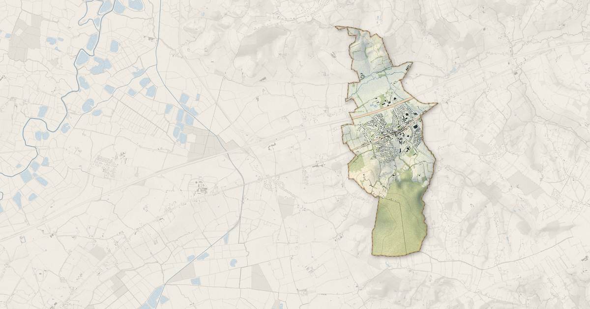 Portrait cartographique de Dozulé : relief, eau, forêts, bâti et voies, calculés à partir des données de l'IGN