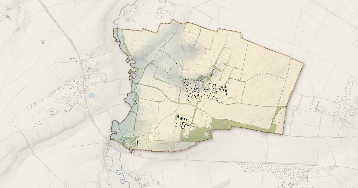 Portrait cartographique de Ducy-Sainte-Marguerite : relief, eau, forêts, bâti et voies, calculés à partir des données de l'IGN