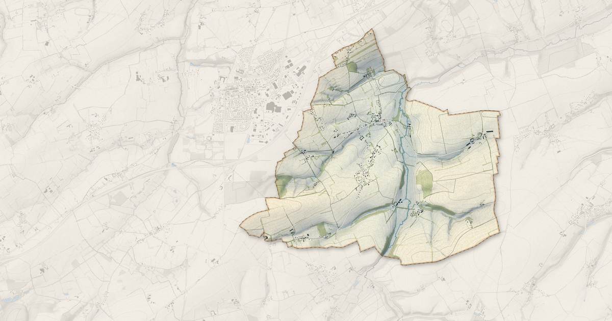 Portrait cartographique de Épinay-sur-Odon : relief, eau, forêts, bâti et voies, calculés à partir des données de l'IGN