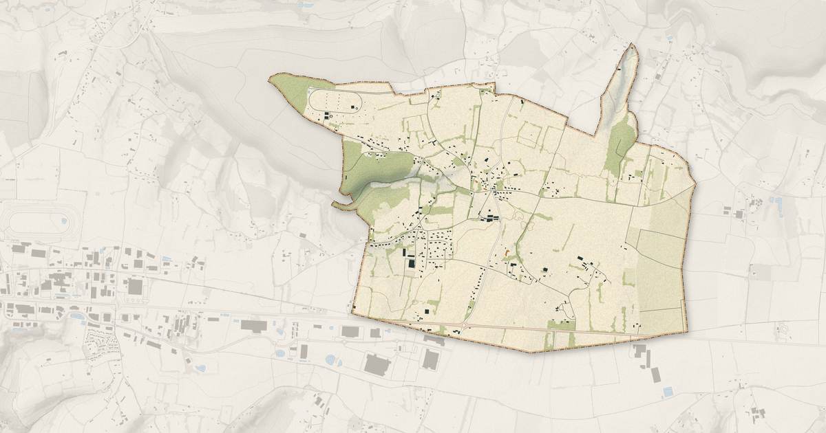 Portrait cartographique de Firfol : relief, eau, forêts, bâti et voies, calculés à partir des données de l'IGN